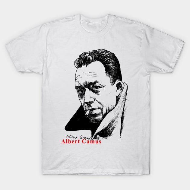 Albert Camus Sketch T-Shirt by riphan01